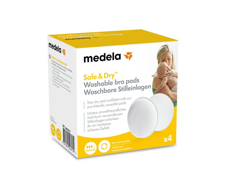 Waschbare Stilleinlagen von Medela – 4er-Pack – MamaMilla