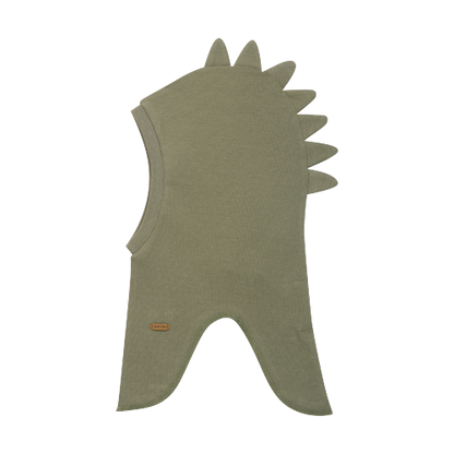 Minymo Dino-Mütze – Tiefes Flechtengrün – Wollmütze – MamaMilla