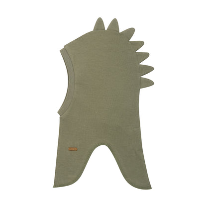Minymo Dino-Mütze – Tiefes Flechtengrün – Wollmütze – MamaMilla