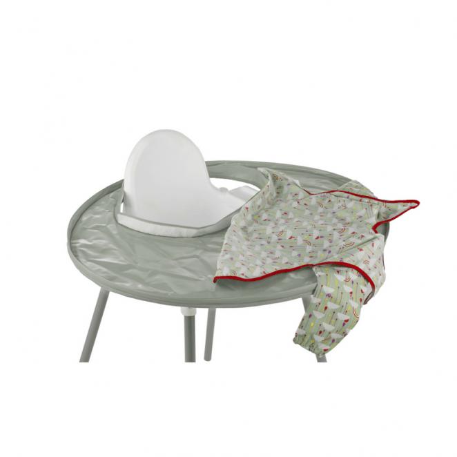 Tidy Tot Lätzchen und Tablett – SET – Graue Äpfel – Lätzchen mit Ärmeln – MamaMilla