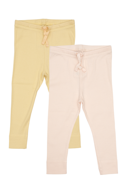 Copenhagen Colors 2er-Pack Leggings – Gelb / Zartrosa – Leggings – MamaMilla