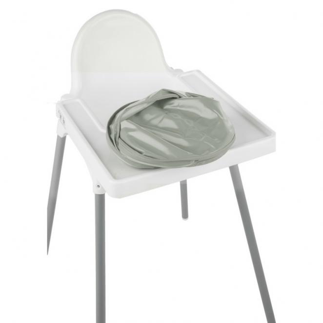 Tidy Tot Lätzchen und Tablett – SET – Graue Äpfel – Lätzchen mit Ärmeln – MamaMilla