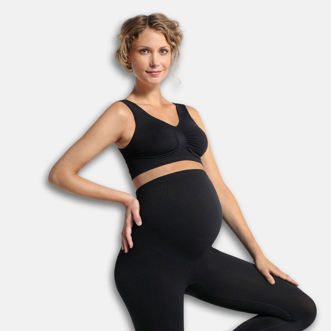 Carriwell Nahtloser Umstands-BH – Schwarz – Umstandsmode – MamaMilla