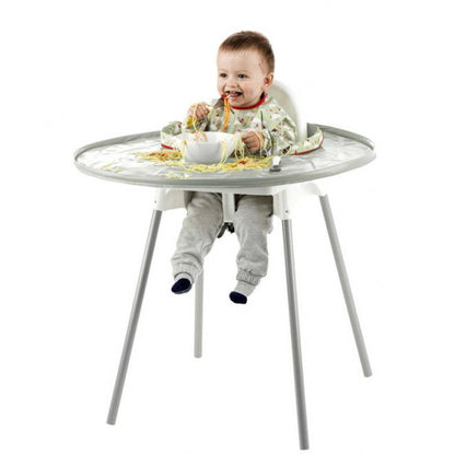 Tidy Tot Lätzchen und Tablett – SET – Graue Äpfel – Lätzchen mit Ärmeln – MamaMilla