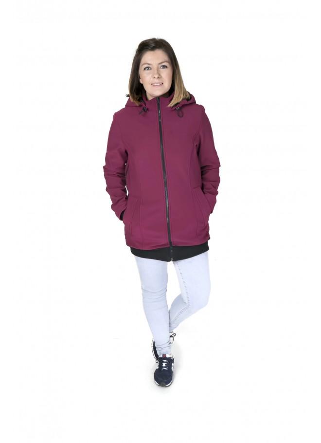 Fun2bemum 3in1 Softshell-Trage- und Schwangerschaftsjacke – Pflaumenfarben – Tragejacke – MamaMilla