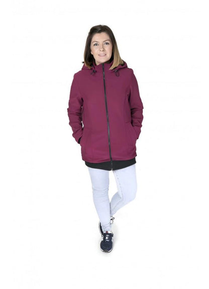 Fun2bemum 3in1 Softshell-Trage- und Schwangerschaftsjacke – Pflaumenfarben – Tragejacke – MamaMilla