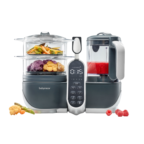 Babymoov Lebensmittelmaschine – Nutribaby Plus – Grau – Lebensmittelmaschine – MamaMilla