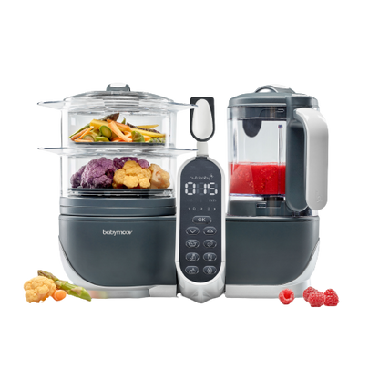 Babymoov Lebensmittelmaschine – Nutribaby Plus – Grau – Lebensmittelmaschine – MamaMilla
