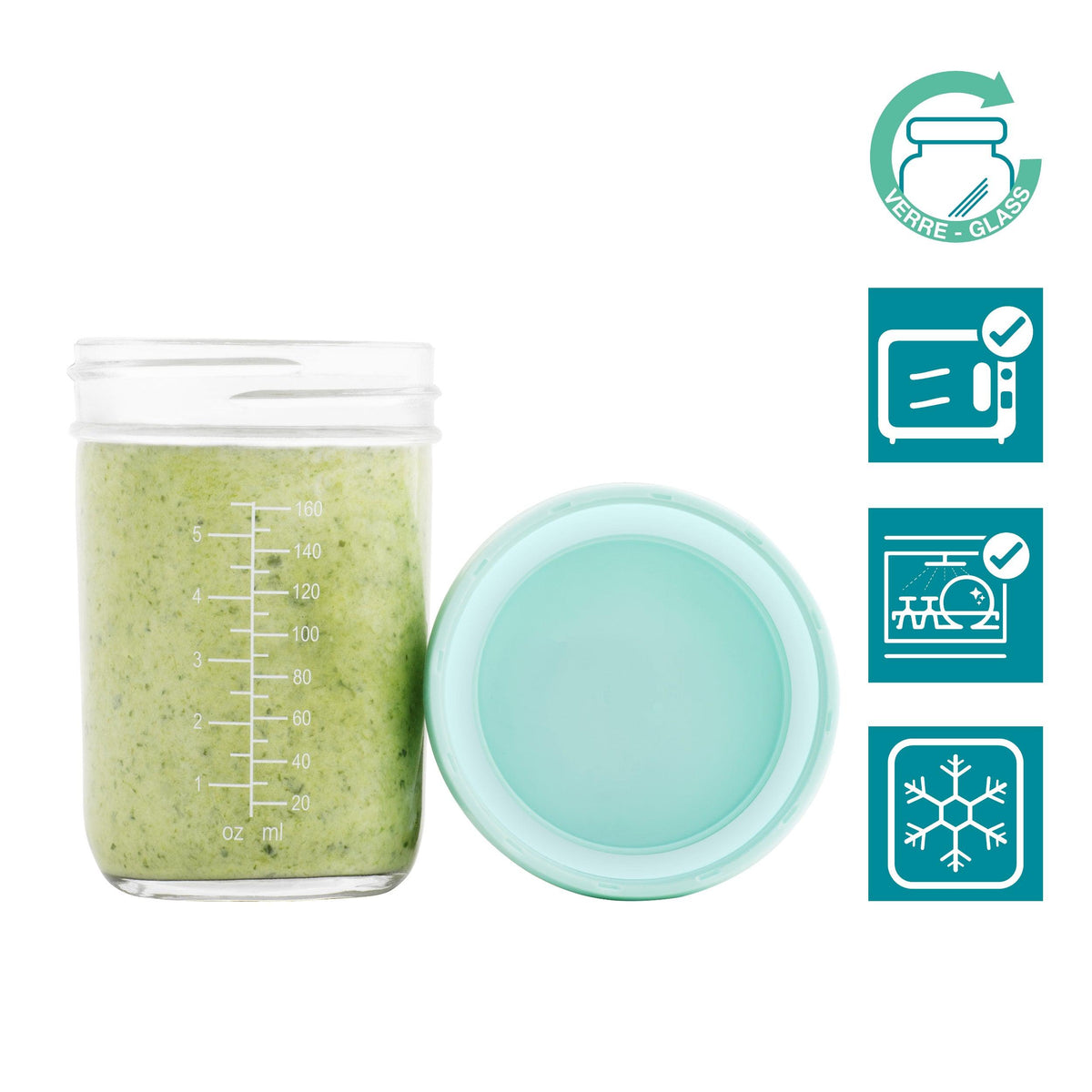 Babymoov Glaseimer (4 Stück) – 240 ml – Porridge – MamaMilla