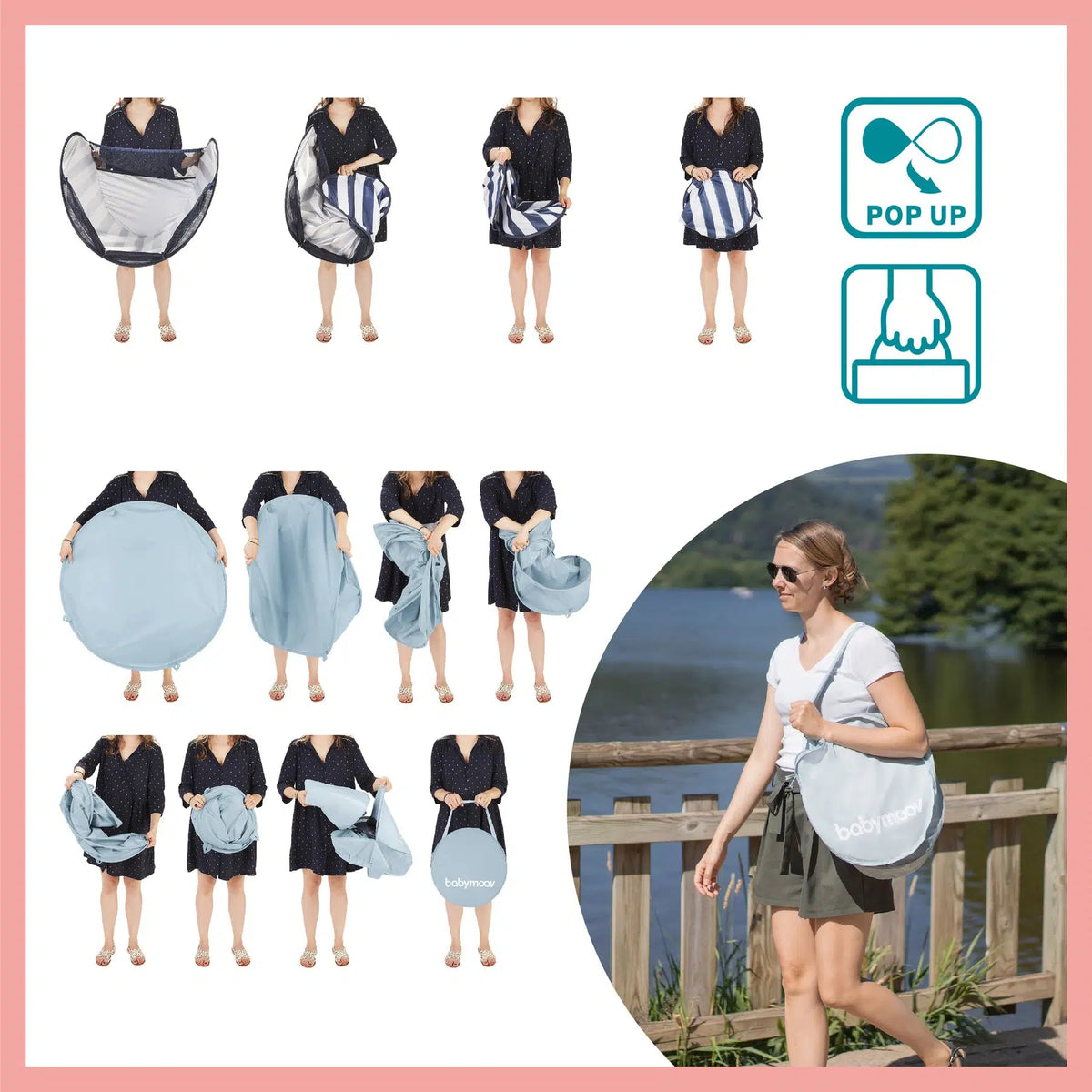 Babymoov 3in1 UV-Zelt – Mariniére Aquani – UV-Zelt – MamaMilla