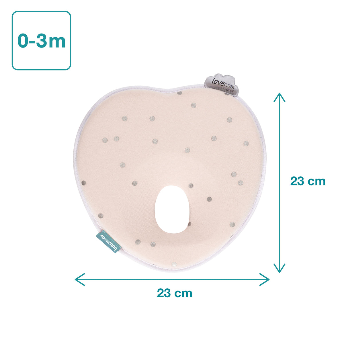 Babymoov Ergonomisches Babykissen (Lovenest) – Rosa (0–4 m) – Baby-Kopfkissen – MamaMilla