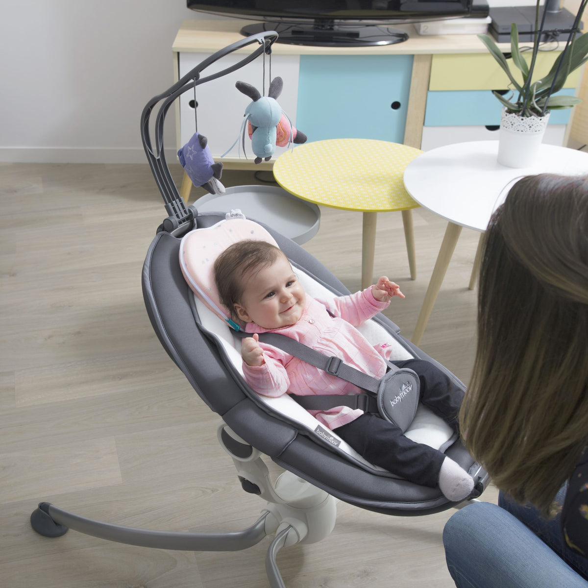 Babymoov Ergonomisches Babykissen (Lovenest) – Rosa (0–4 m) – Baby-Kopfkissen – MamaMilla