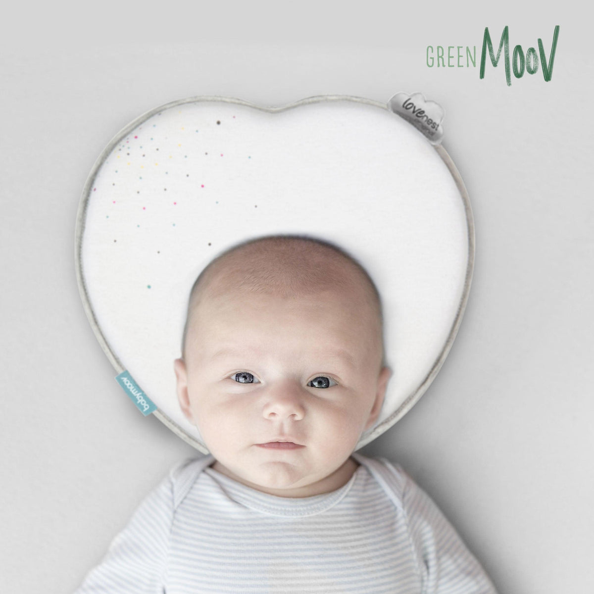 Babymoov Ergonomisches Babykissen (Lovenest) – Weiß (0–4 m) – Baby-Kopfkissen – MamaMilla
