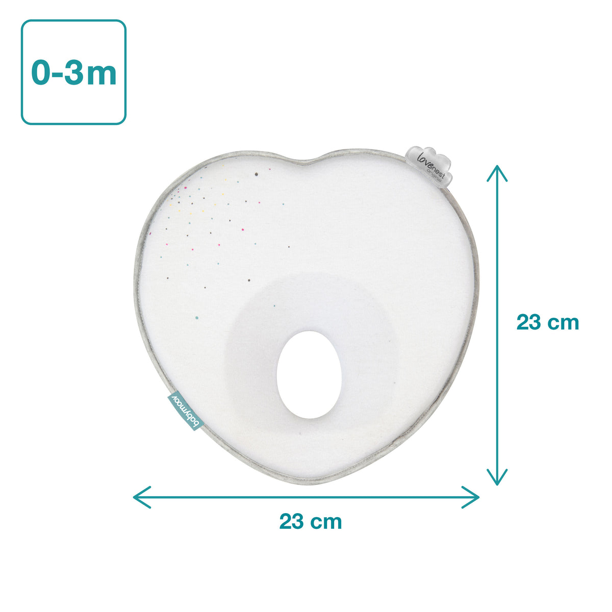Babymoov Ergonomisches Babykissen (Lovenest) – Weiß (0–4 m) – Baby-Kopfkissen – MamaMilla