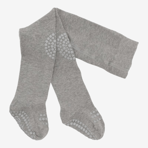 GoBabyGo-Strumpfhose mit rutschfestem Gummi (Strumpfhose) – Grau meliert – Strumpfhosen – MamaMilla