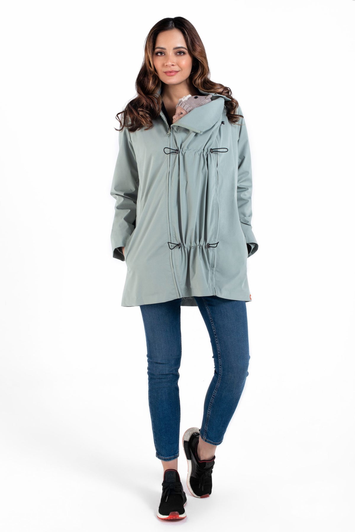 Wombat &amp; Co. NUMBAT 4-in-1 Übergangsjacke für Schwangere/Tragejacke – Mintgrün – Tragejacke – MamaMilla