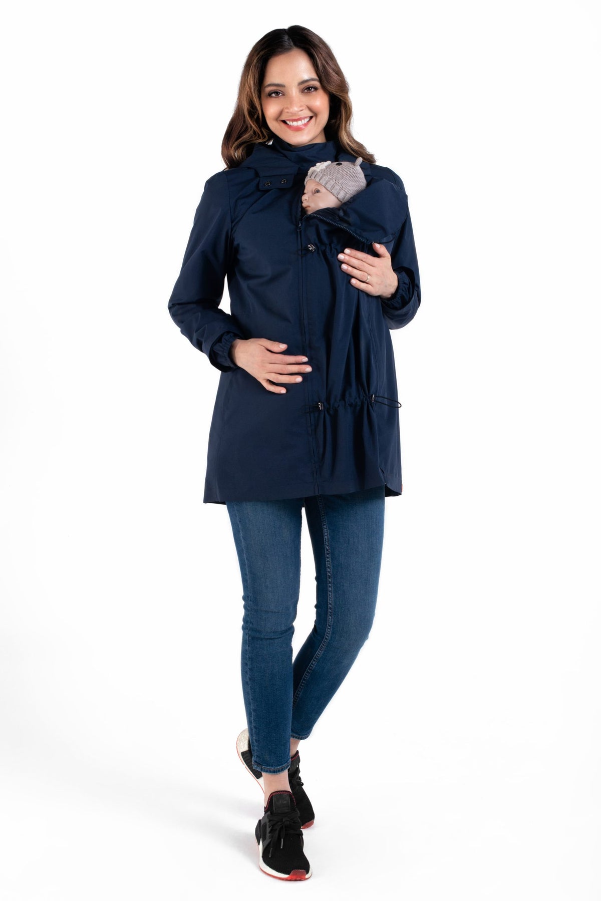 Wombat &amp; Co. NUMBAT 4-in-1 Übergangsjacke für Schwangere/Tragejacke – Navy – Tragejacke – MamaMilla