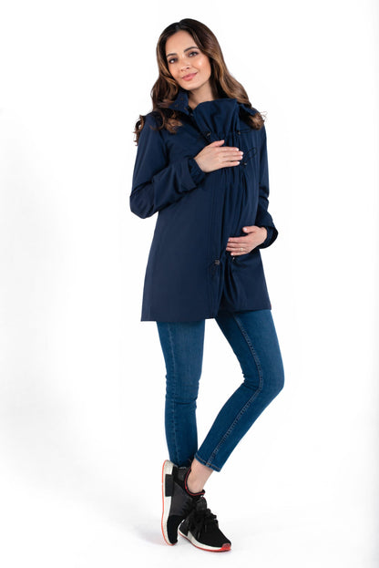 Wombat &amp; Co. NUMBAT 4-in-1 Übergangsjacke für Schwangere/Tragejacke – Navy – Tragejacke – MamaMilla