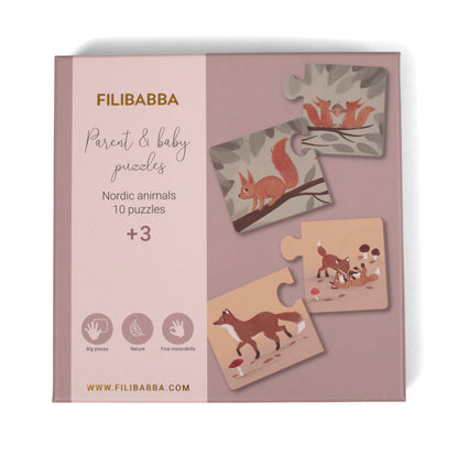 Filibabba Eltern-Kind-Puzzle – Nordische Tiere – Puzzle – MamaMilla
