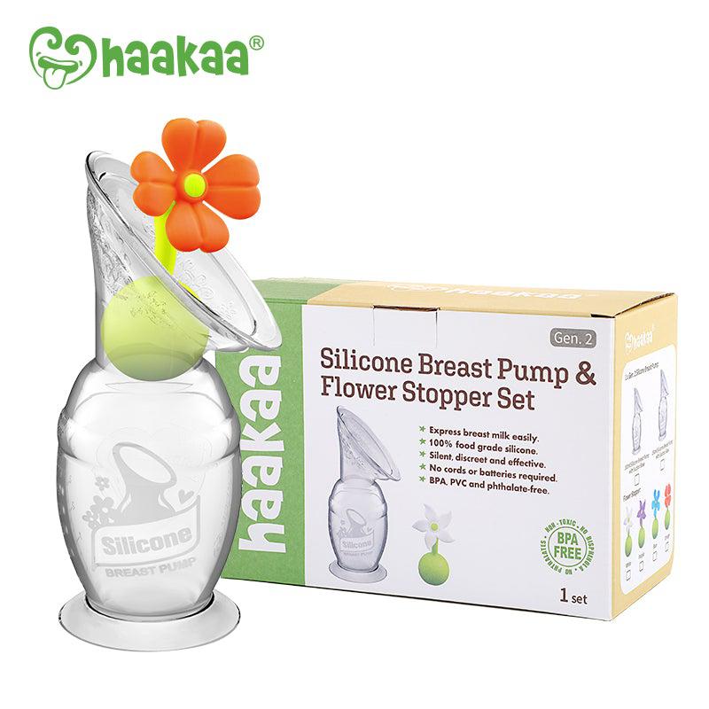 Haakaa Milchpumpe mit Blume – 100 ml – Milchpumpe – MamaMilla