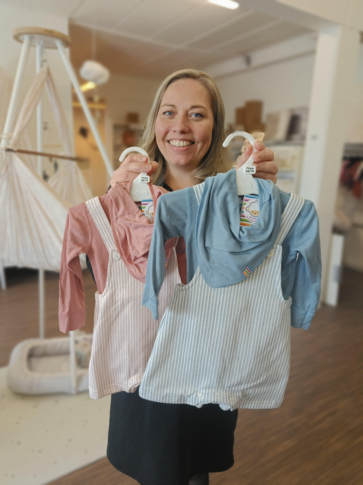 Joha-Body mit langen Ärmeln aus Bambus – Altrosa – Body – MamaMilla
