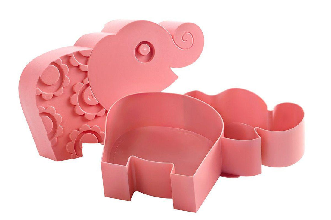 BLAFRE Lunchbox mit 2 Fächern – Elefant – Rosa – Lunchbox – MamaMilla