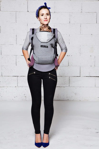 Love Radius Carrier – Hoodie Carrier – Dunkelgrau/Flanellgrau – Carrier – MamaMilla