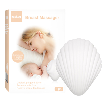 Haakaa-Silikonvibrator für verstopfte Milchgänge und Mastitis - Vibrator - MamaMilla