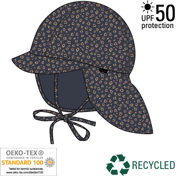 Mikk-line Badesonnenhut mit Schatten und Nackenschutz – Blue Nights – Sonnenhut – MamaMilla