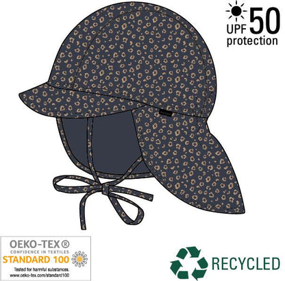 Mikk-line Badesonnenhut mit Schatten und Nackenschutz – Blue Nights – Sonnenhut – MamaMilla
