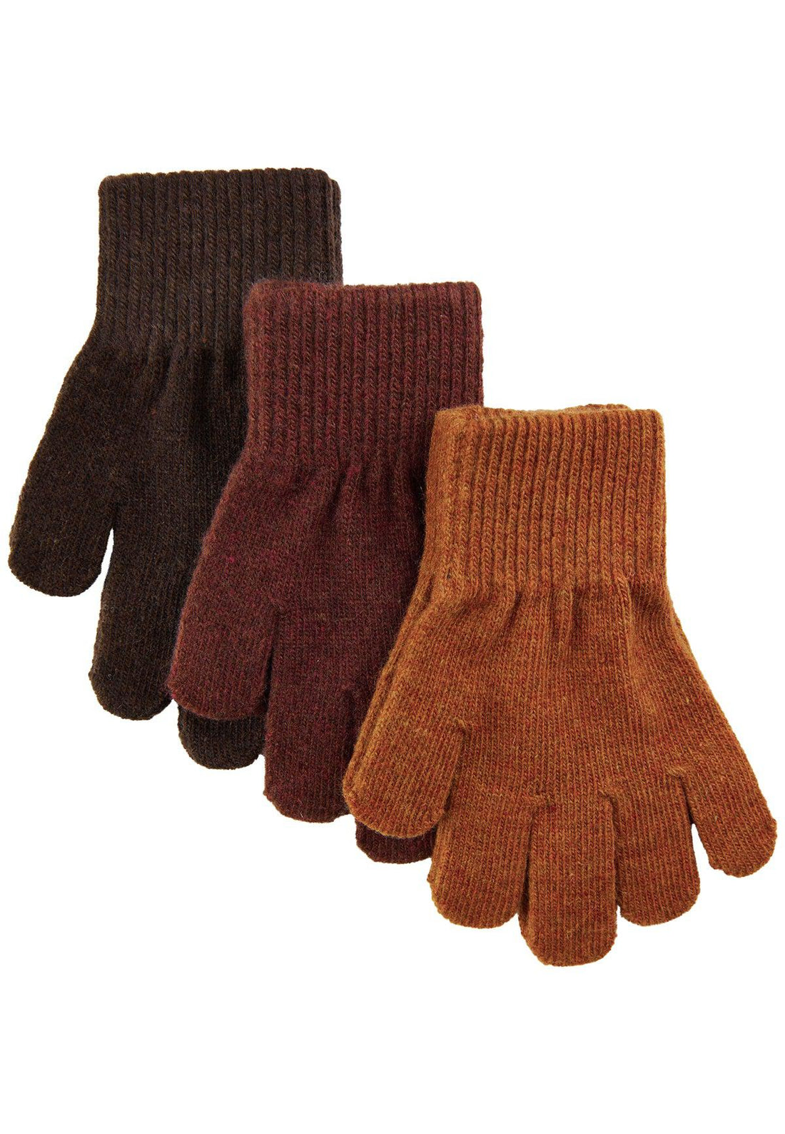 Mikk-line magische Strickfäustlinge – 3er-Pack – Decadent Chocolate – Fäustlinge – MamaMilla