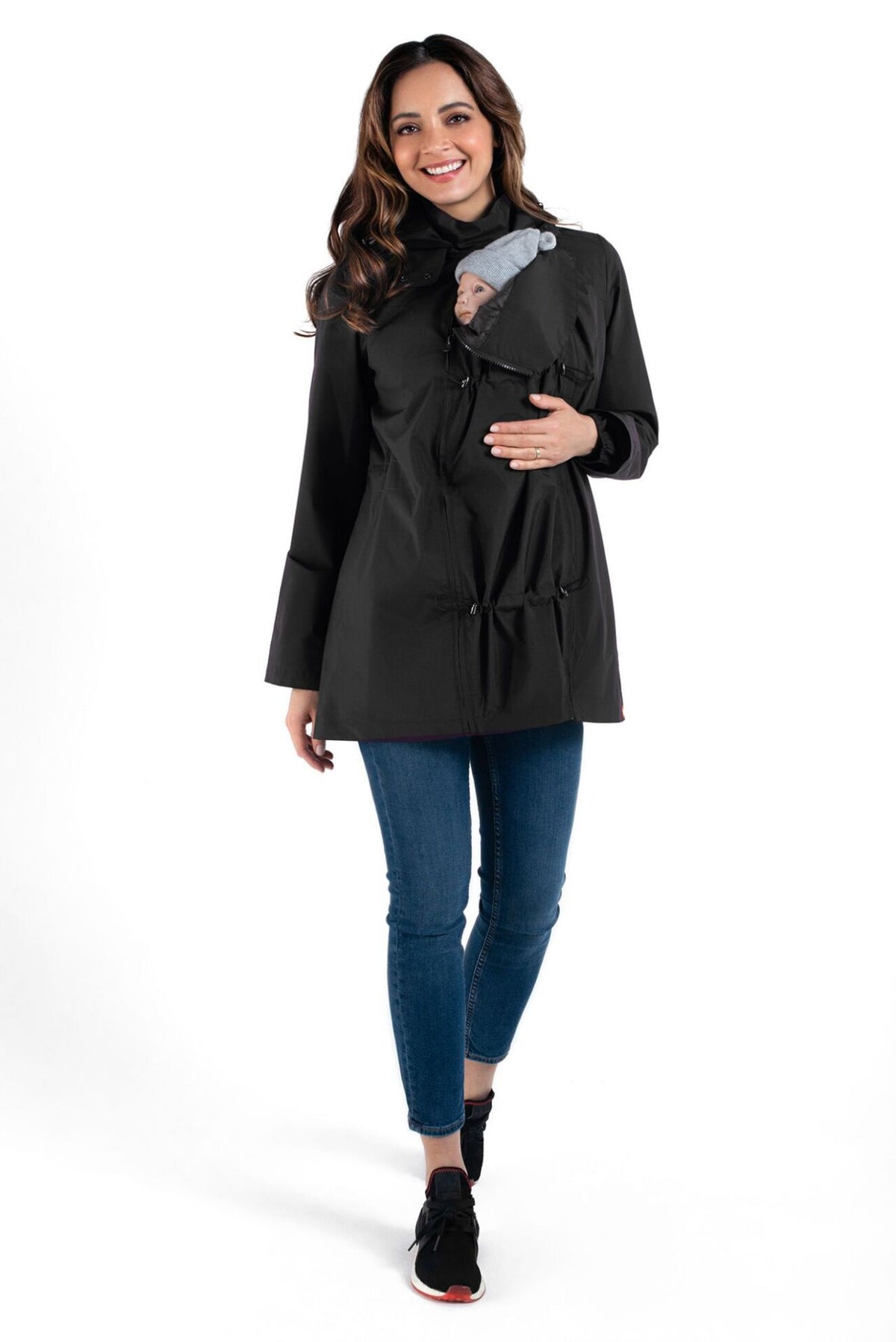 Wombat &amp; Co. NUMBAT 4-in-1 Übergangsjacke für Schwangere/Tragejacke – Schwarz – Tragejacke – MamaMilla
