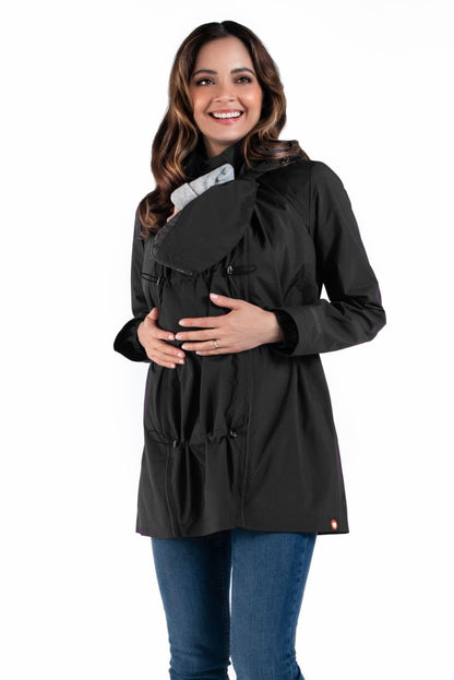 Wombat &amp; Co. NUMBAT 4-in-1 Übergangsjacke für Schwangere/Tragejacke – Schwarz – Tragejacke – MamaMilla