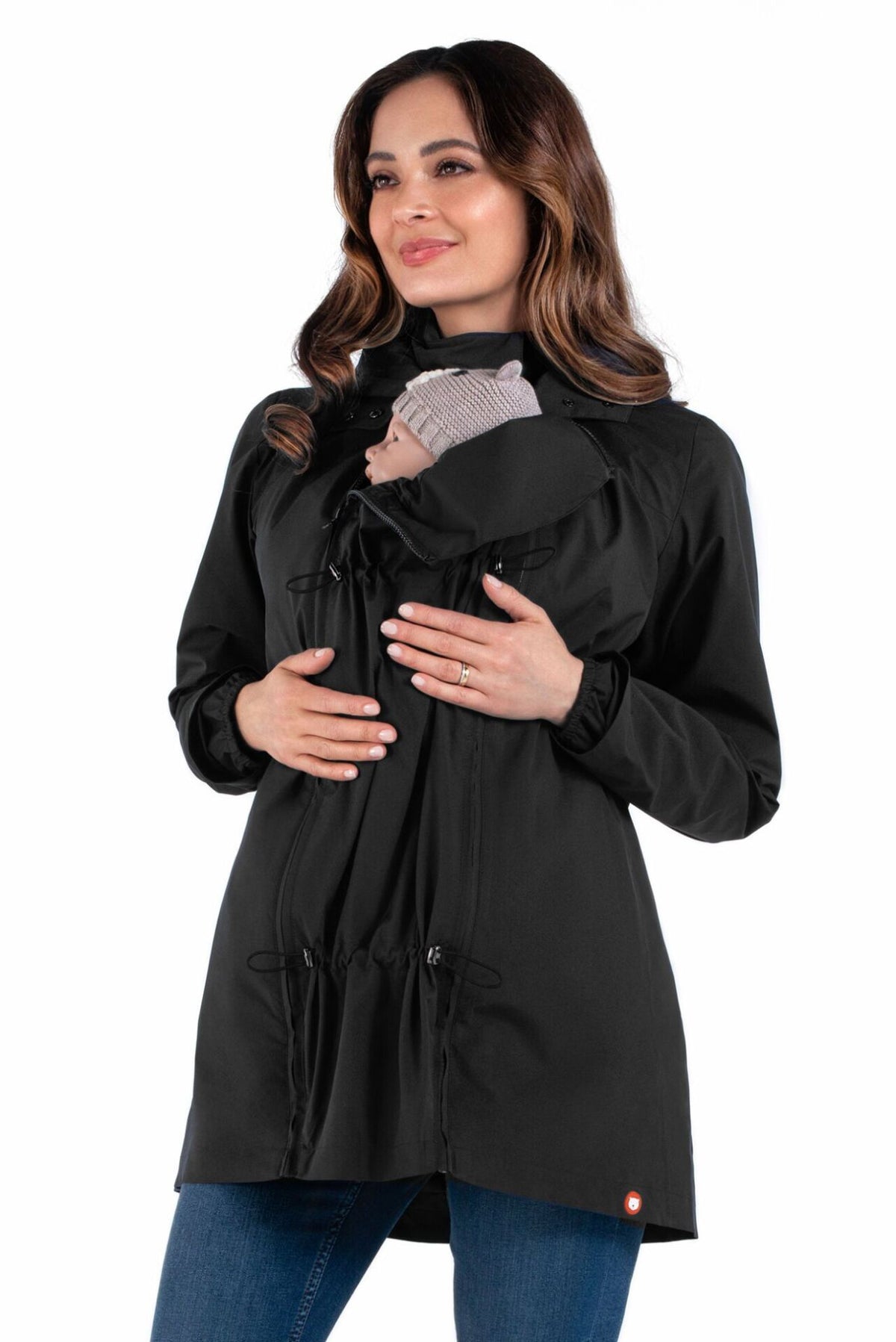 Wombat &amp; Co. NUMBAT 4-in-1 Übergangsjacke für Schwangere/Tragejacke – Schwarz – Tragejacke – MamaMilla