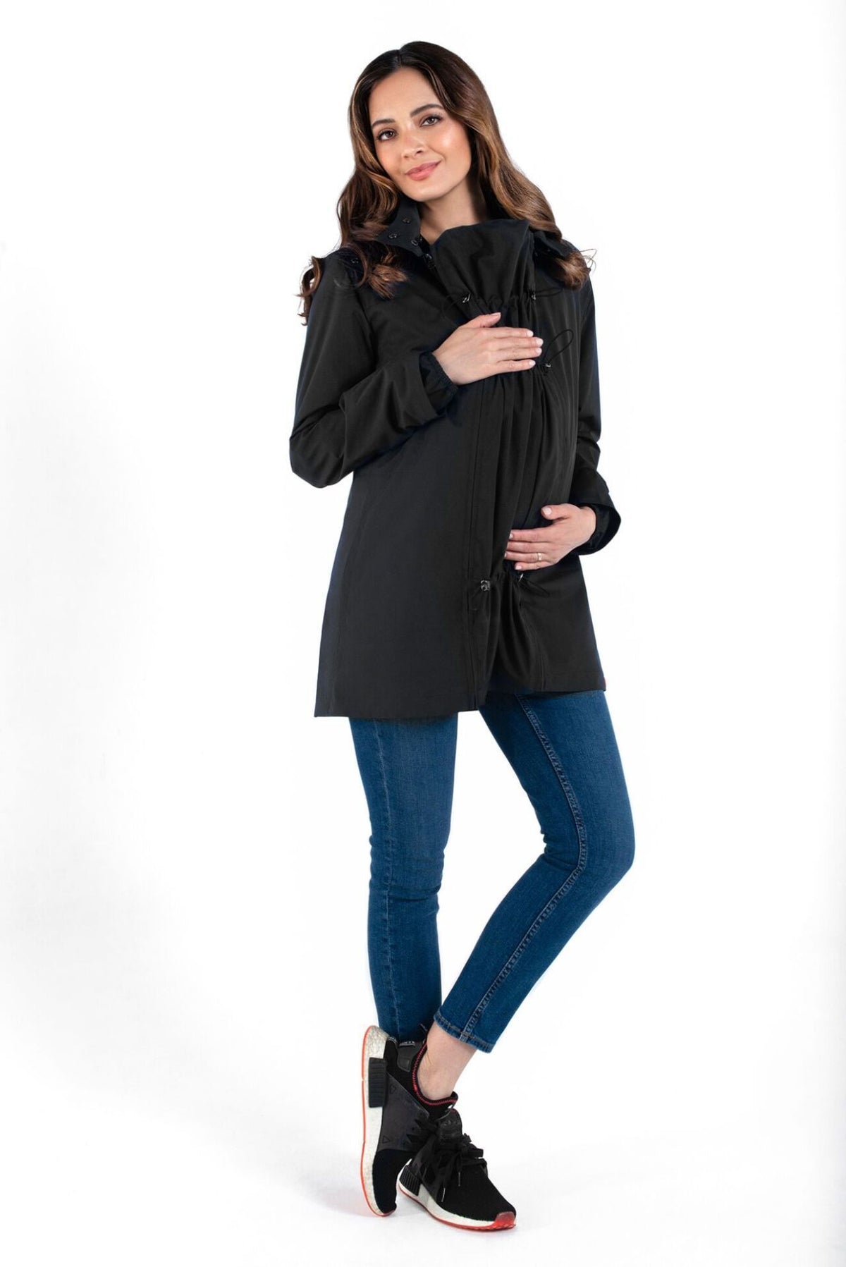 Wombat &amp; Co. NUMBAT 4-in-1 Übergangsjacke für Schwangere/Tragejacke – Schwarz – Tragejacke – MamaMilla