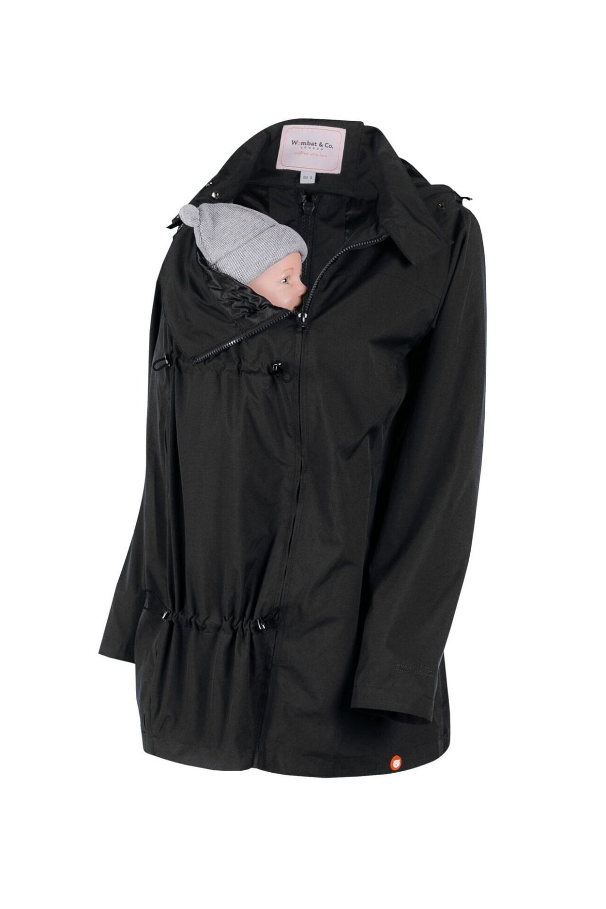 Wombat &amp; Co. NUMBAT 4-in-1 Übergangsjacke für Schwangere/Tragejacke – Schwarz – Tragejacke – MamaMilla