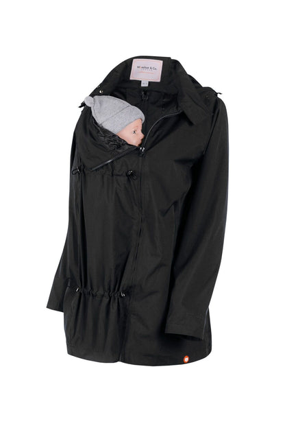Wombat &amp; Co. NUMBAT 4-in-1 Übergangsjacke für Schwangere/Tragejacke – Schwarz – Tragejacke – MamaMilla