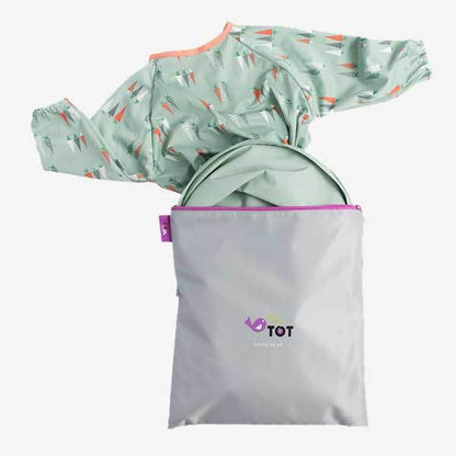 Tidy Tot Lätzchen und Tablett – SET – Dusty Mint – Lätzchen mit Ärmeln – MamaMilla