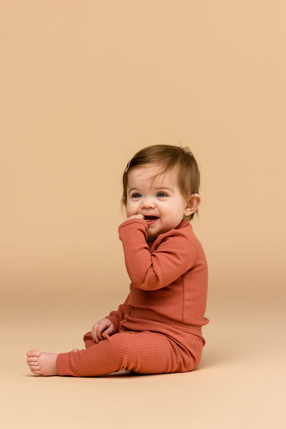 Soft Gallery Paula Ripp-Leggings – Brick Dust – Hose – MamaMilla