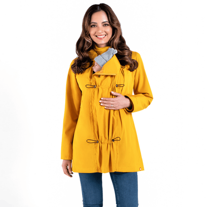 Wombat &amp; Co. NUMBAT 4-in-1 Übergangsjacke für Schwangere/Tragejacke – Senf – Tragejacke – MamaMilla