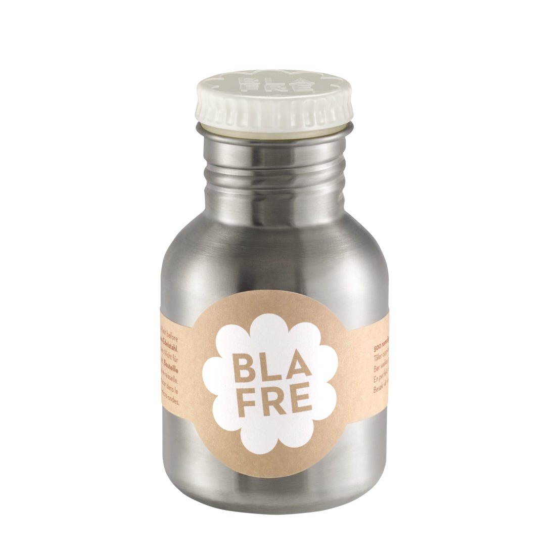 BLAFRE Trinkflasche aus Edelstahl – 300 ml – Weiß – Trinkflasche aus Stahl – MamaMilla