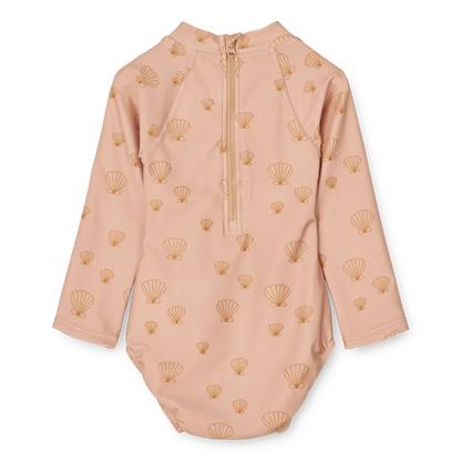 Liewood Baby-Badeanzug mit langen Ärmeln – Maxime-Badeanzug – Muschel / Pale Tuscany – Bademode – MamaMilla