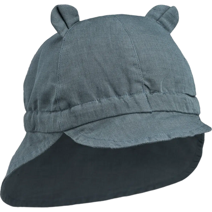 Liewood Sonnenhut mit Schirm und Ohr – Gorm – Walblau – Sonnenhut – MamaMilla