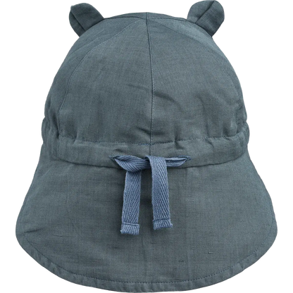Liewood Sonnenhut mit Schirm und Ohr – Gorm – Walblau – Sonnenhut – MamaMilla