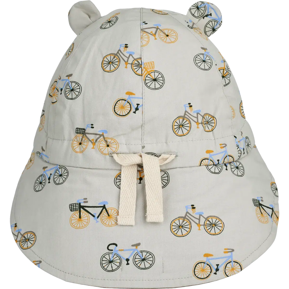 Liewood Wende-Sonnenhut mit Schirm und Ohr – Gorm – Fahrrad/Wolkenblau – Sonnenhut – MamaMilla