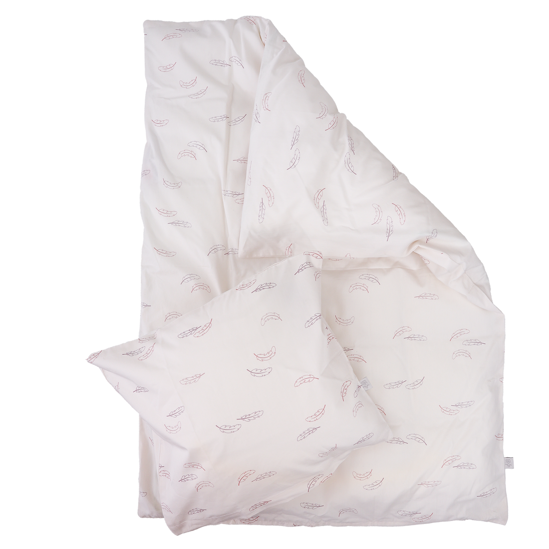 MamaMilla Babybettwäsche aus Bio-Baumwolle – Rosa Federn – Babybettwäsche – MamaMilla