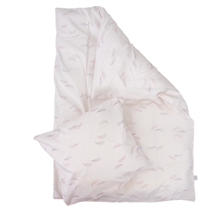 MamaMilla Junior-Bettwäsche aus Bio-Baumwolle – Rosenfedern – Junior-Bettwäsche – MamaMilla