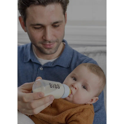 Bibs Babyflasche aus Glas – Latex – 110 ml. - Baby Blue - Flaschenbaby - MamaMilla