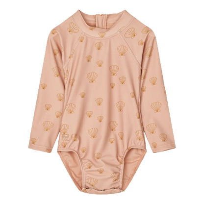 Liewood Baby-Badeanzug mit langen Ärmeln – Maxime-Badeanzug – Muschel / Pale Tuscany – Bademode – MamaMilla