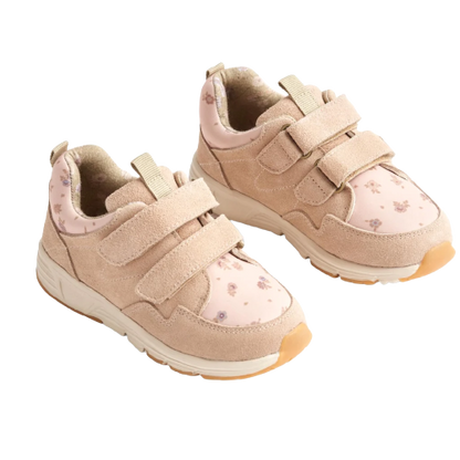 Wheat Toney bedruckter Klett-Sneaker – rosa-beige Blumen – Schuhe – MamaMilla